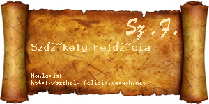 Székely Felícia névjegykártya
