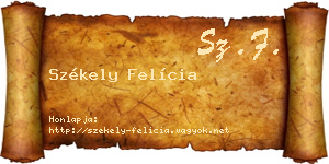 Székely Felícia névjegykártya