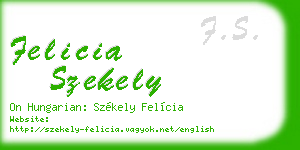 felicia szekely business card