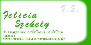 felicia szekely business card